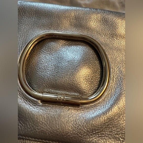 BCBG silver clutch handbag purse - Picture 5 of 6